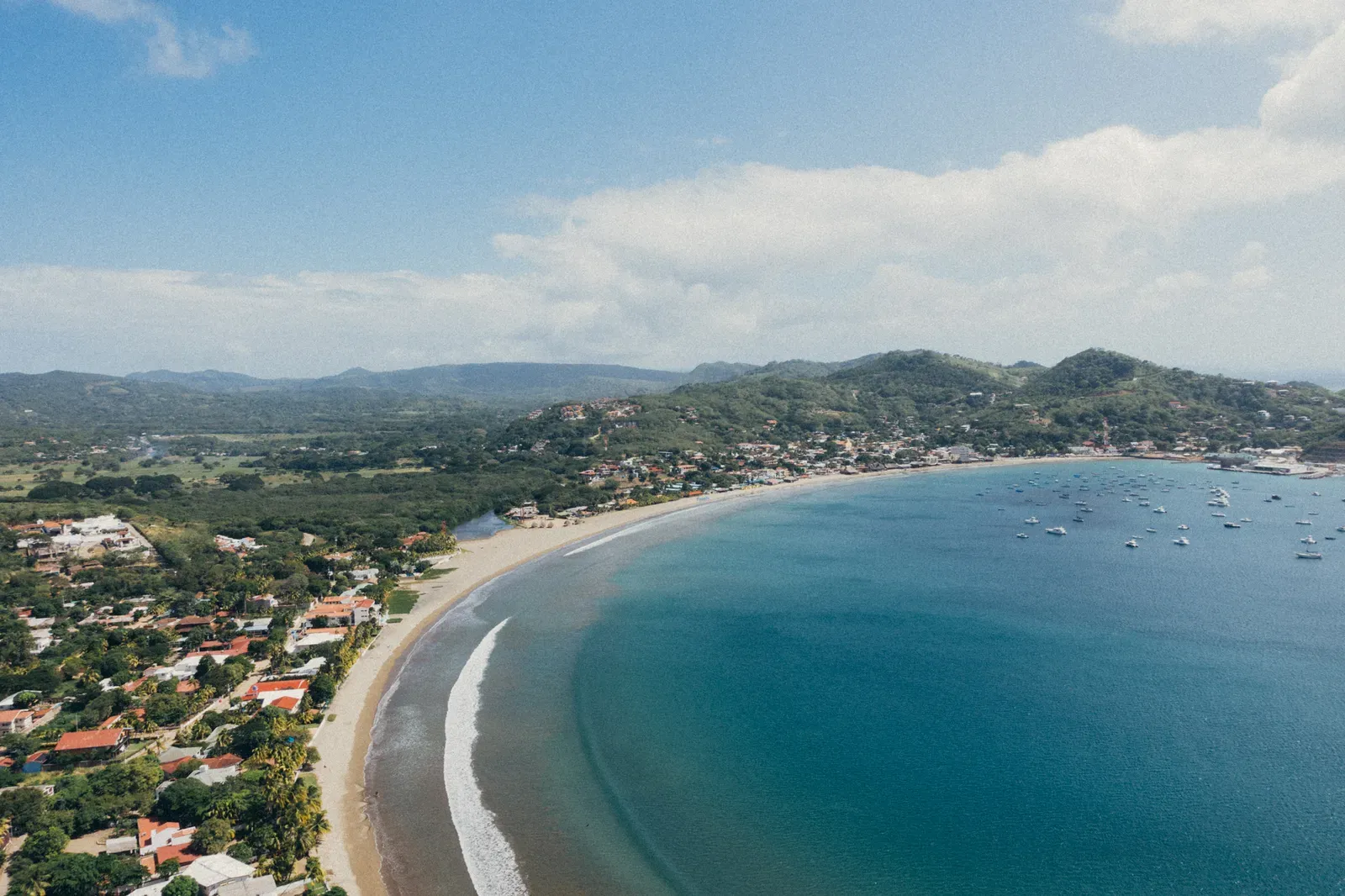 From a lookout point in San Juan del Sur