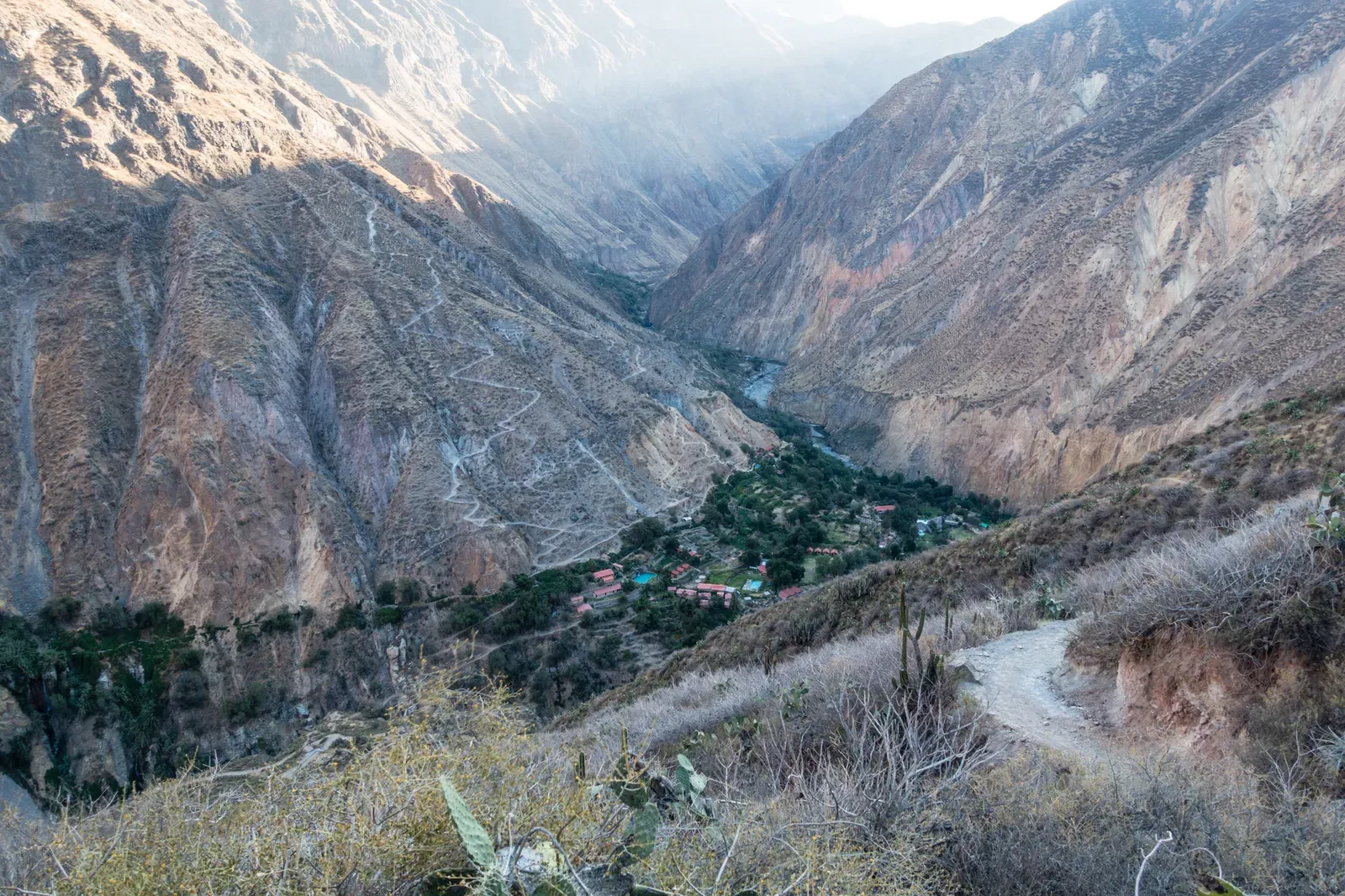 Our accommodation at the bottom of the Colca Canyon