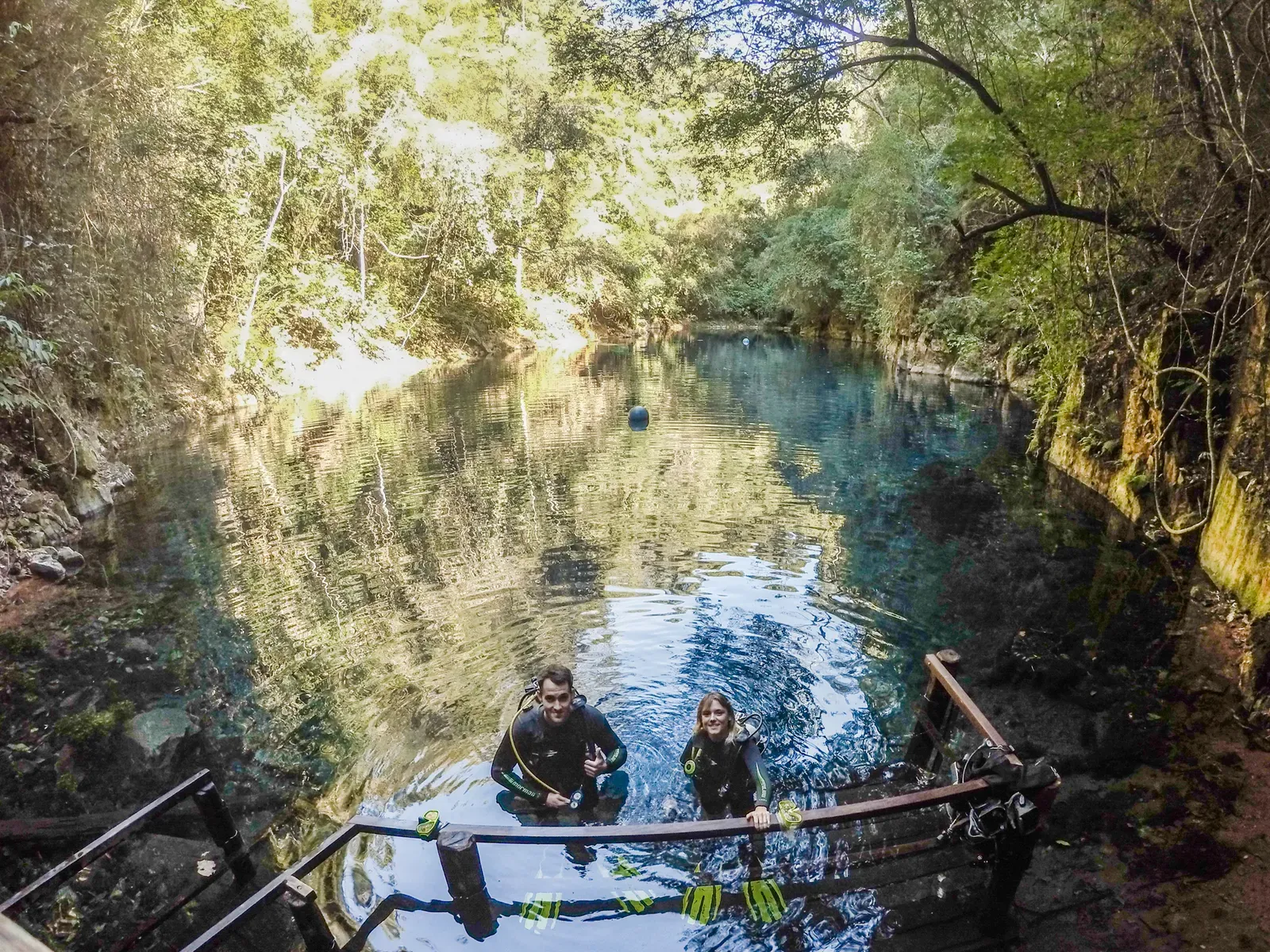 About to dive in Lagoa Misteriosa