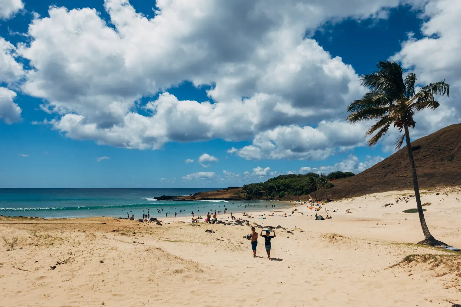 The beach at Anakena
