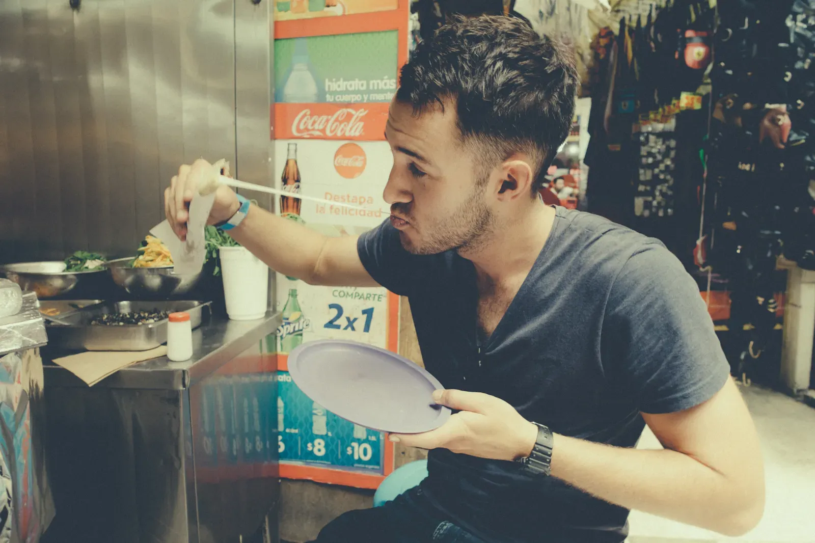 Fresh tacos at the Markets