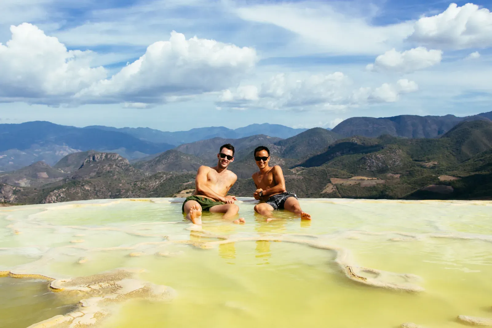 Jorden and I at Hierve del Agua