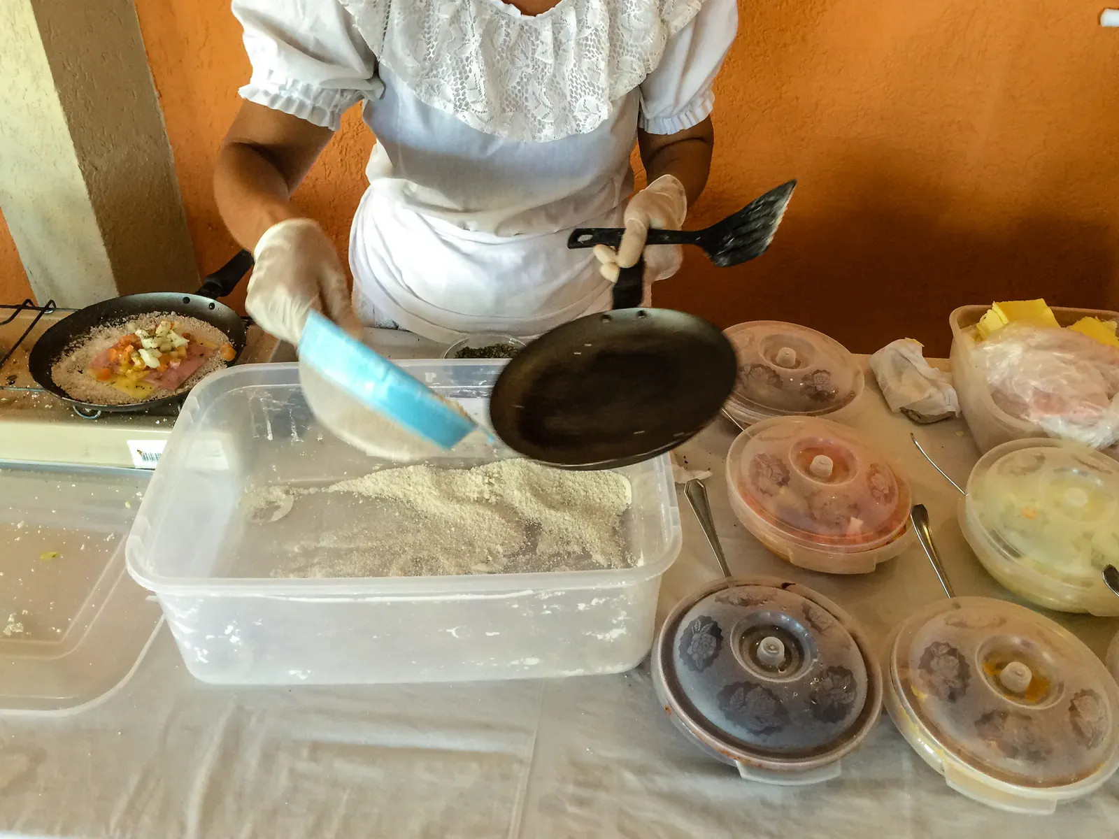 Tapioca toasties at the hotel breakfast