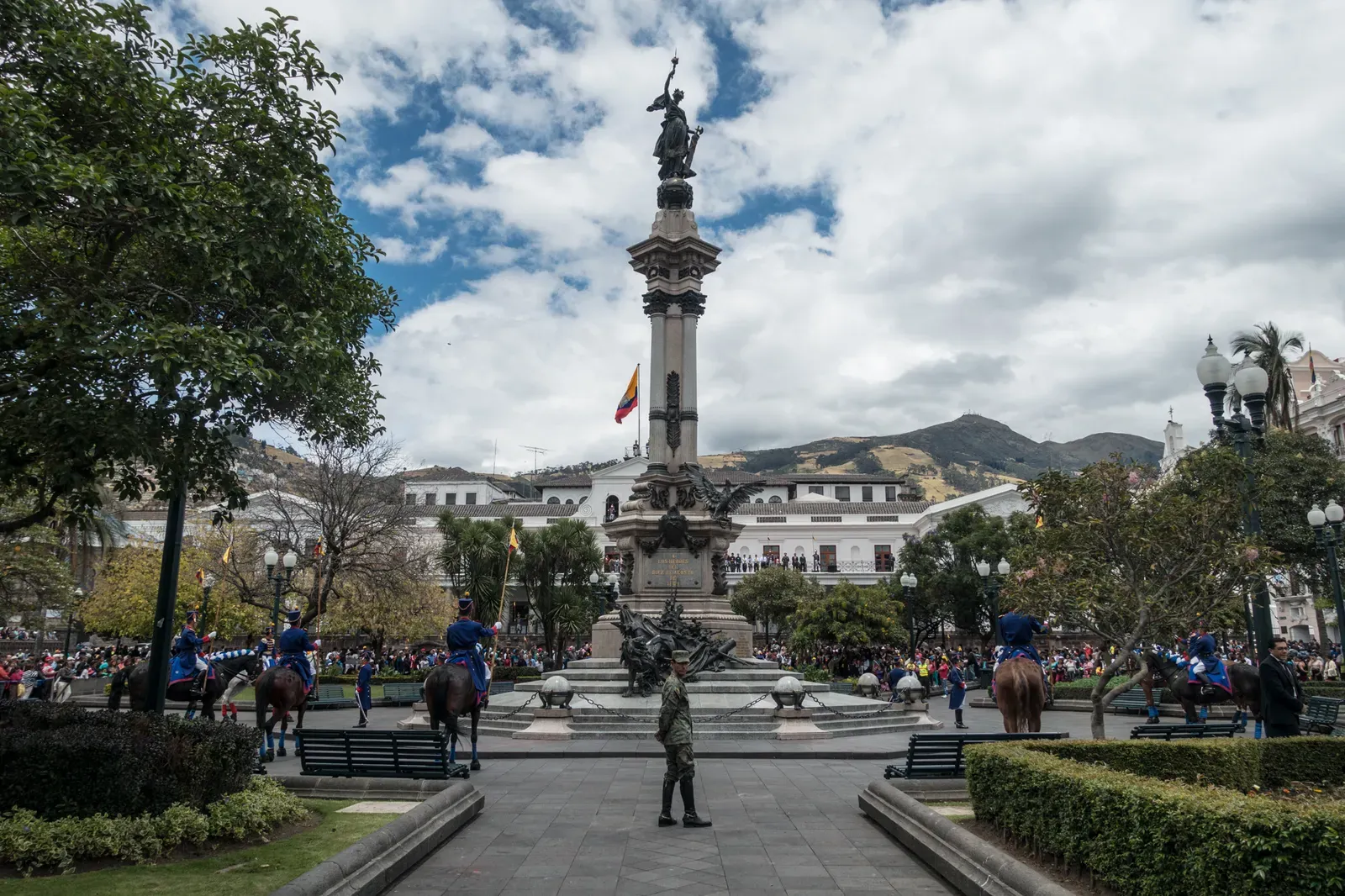 Changing of the guard at Plaza de la Independencia