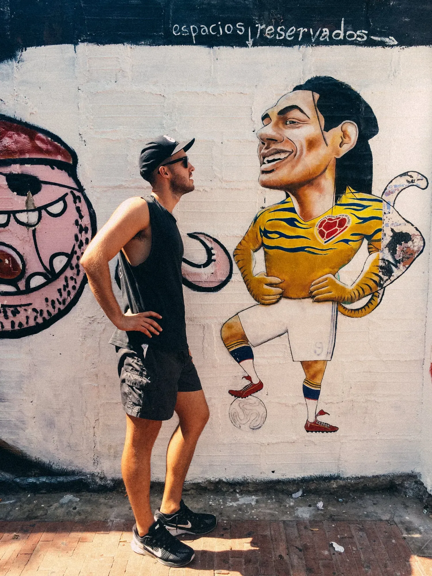 In Santa Marta with a painting of Falcao