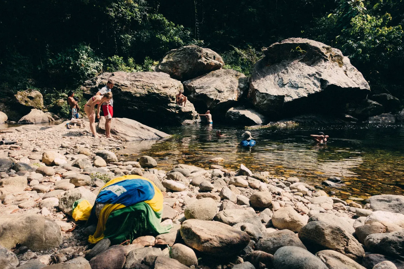 Taking a well deserved swim