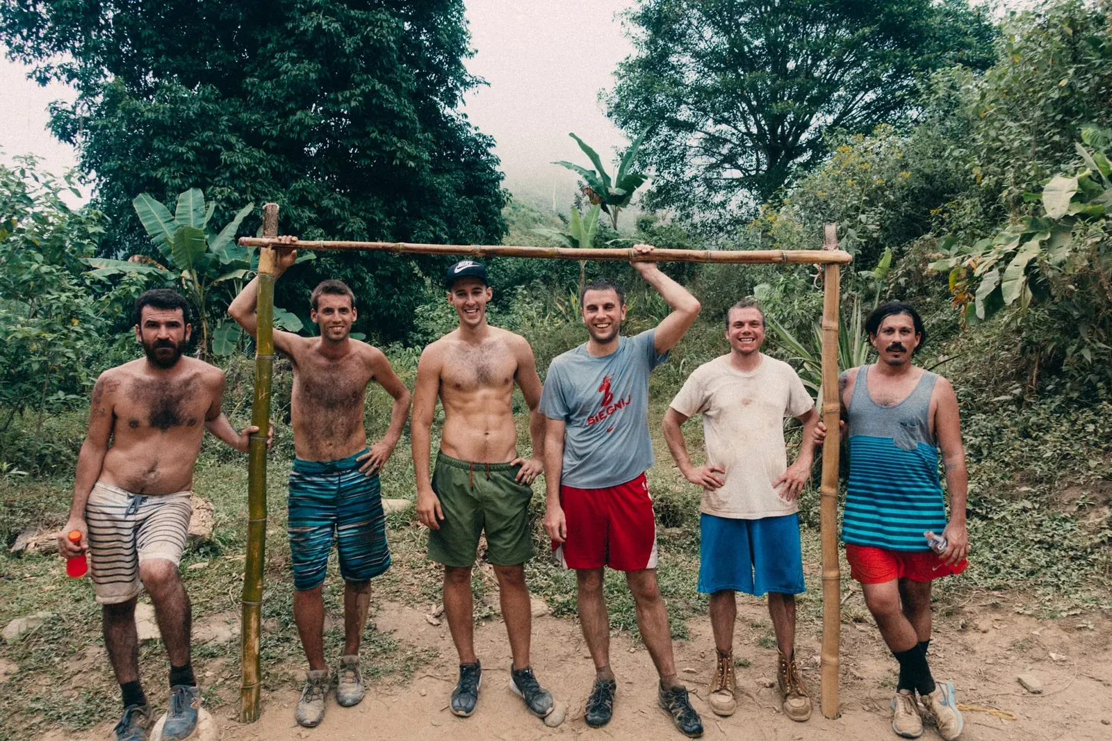 After a game of football at the camp