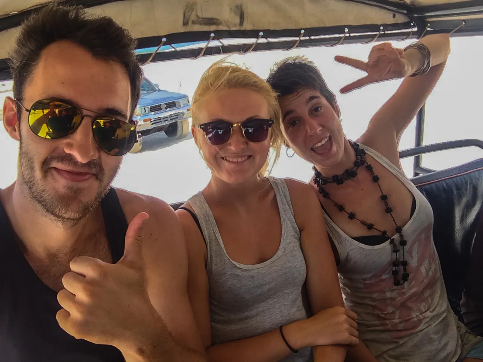 On our way to Atins in a 4WD