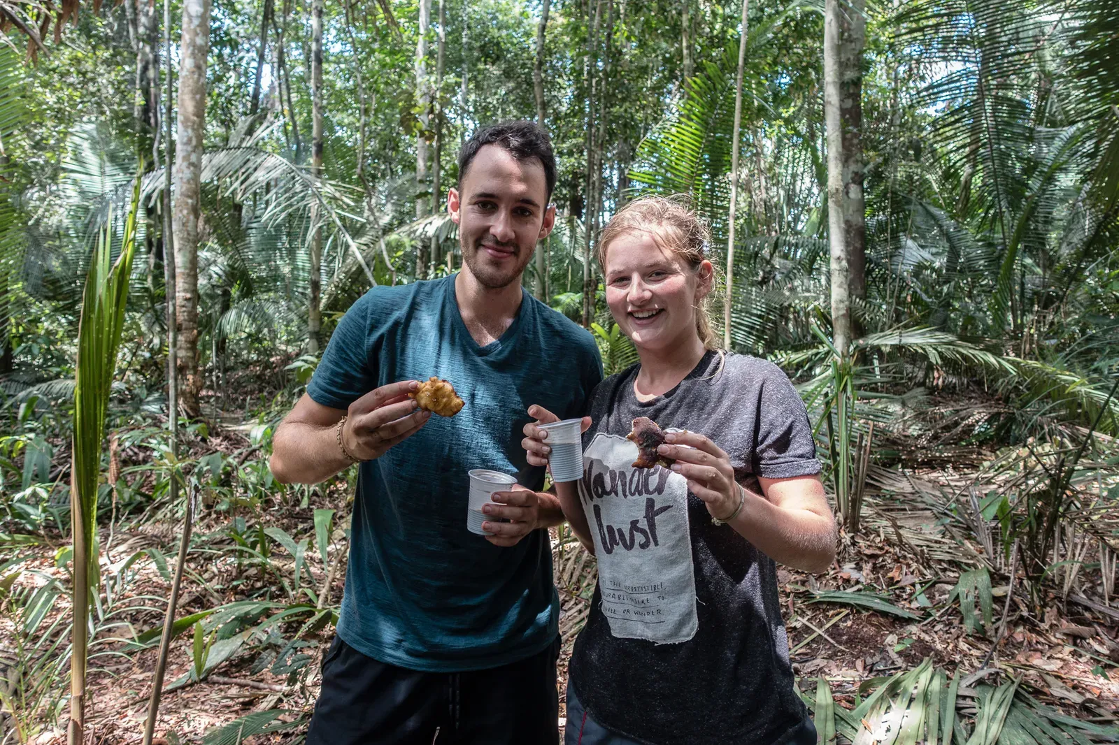 Sharing breakfast with Jolien