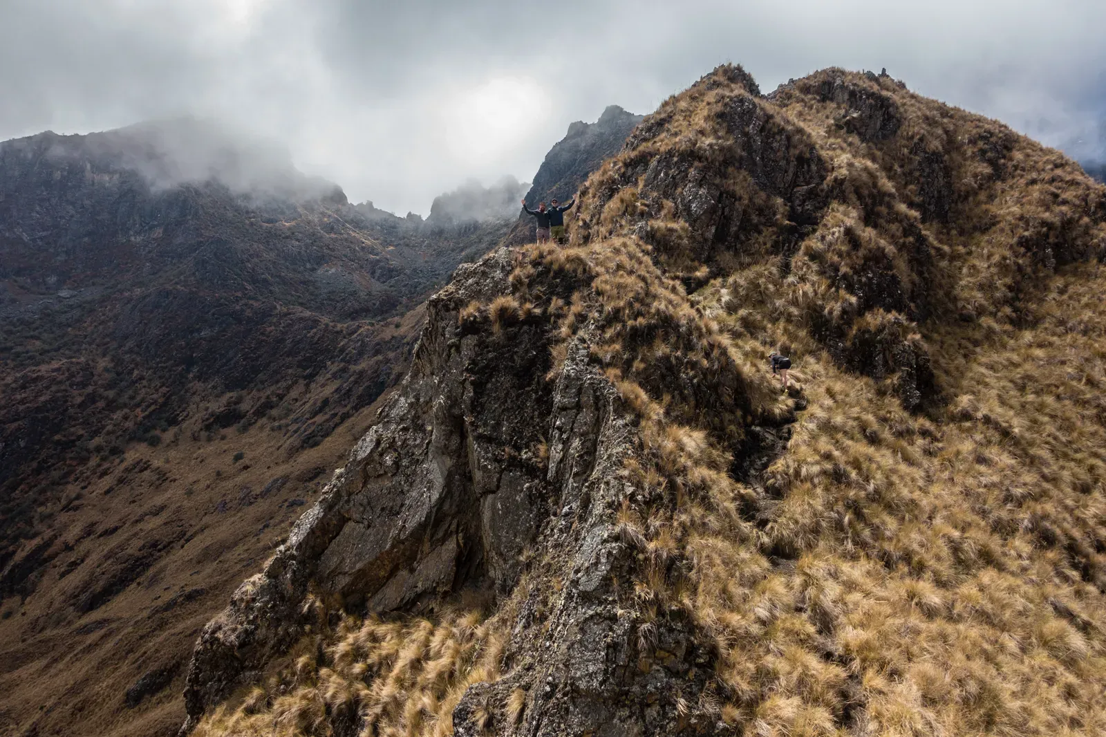 Paul and I up in the clouds at Dead Woman's Pass