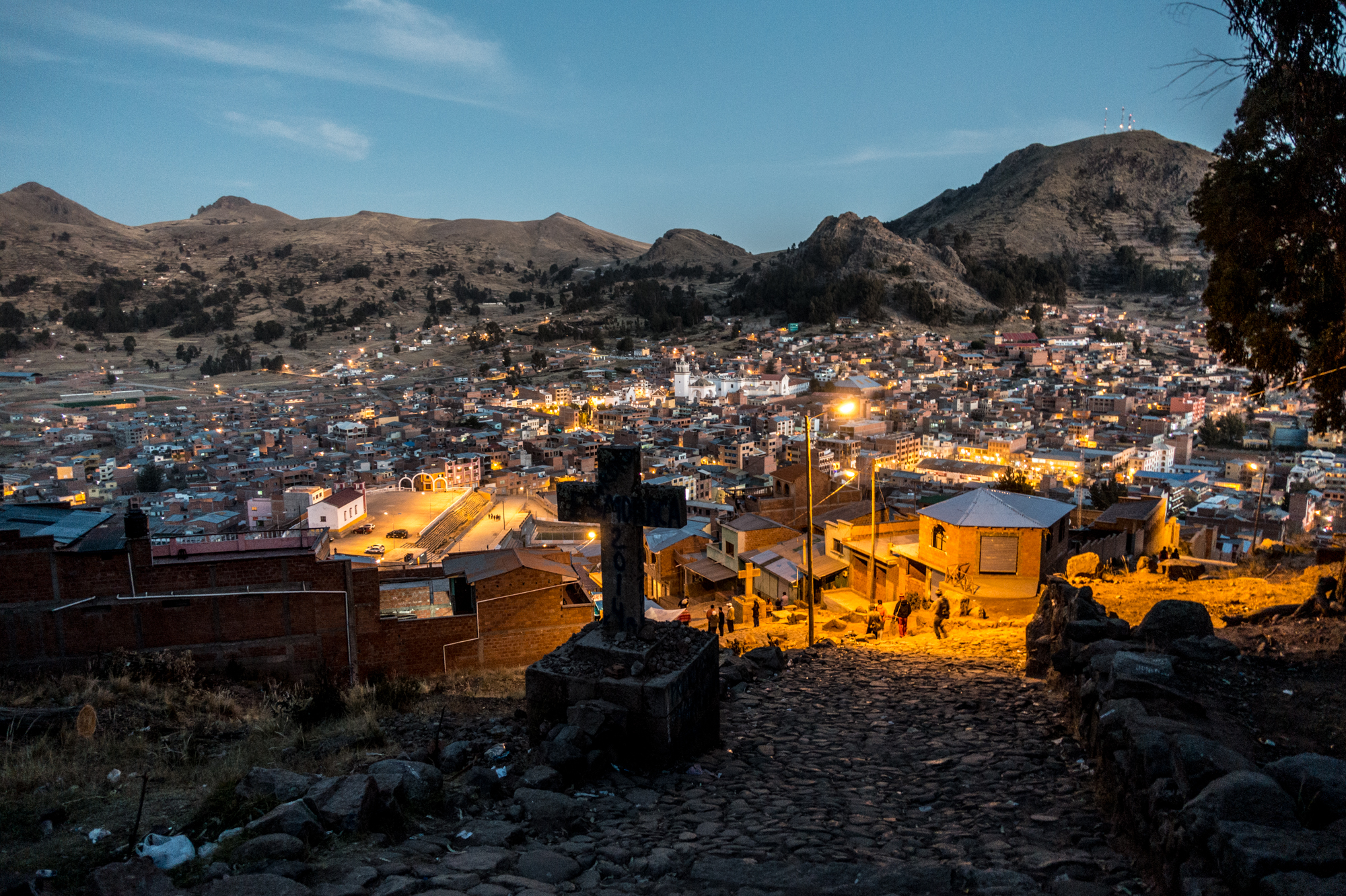 Coming back down Cerro Calvario